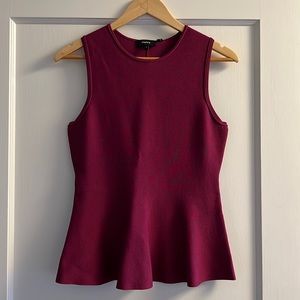 Theory Lustrate Peplum - Deep Magenta